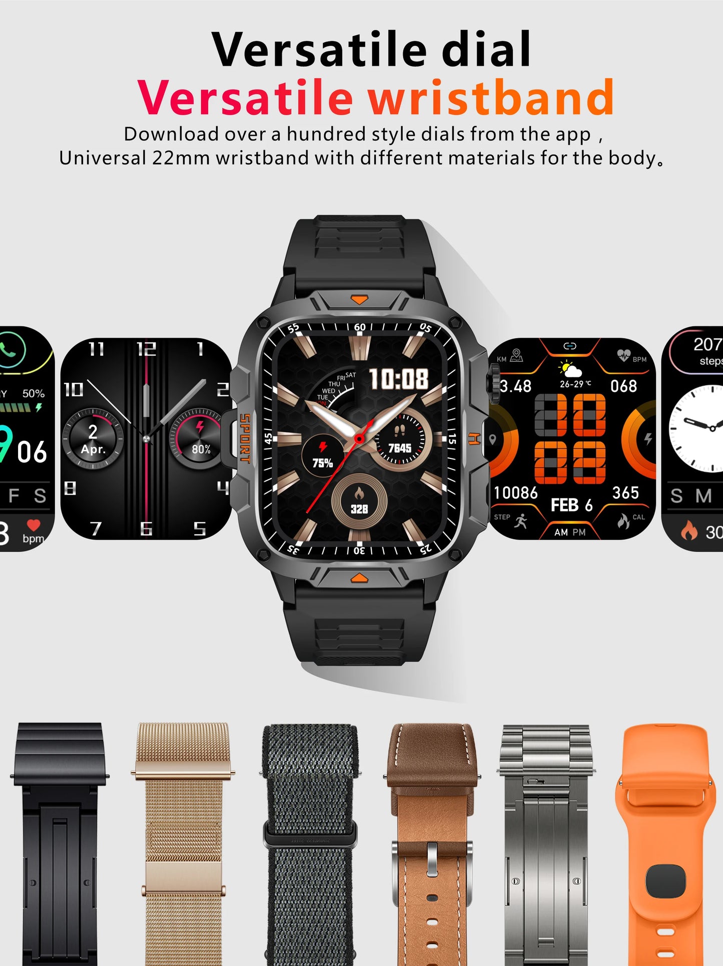 Smartwatch Desportivo QX12 AMOLED 1,96” com Monitorização de Saúde e Assistente de Voz
