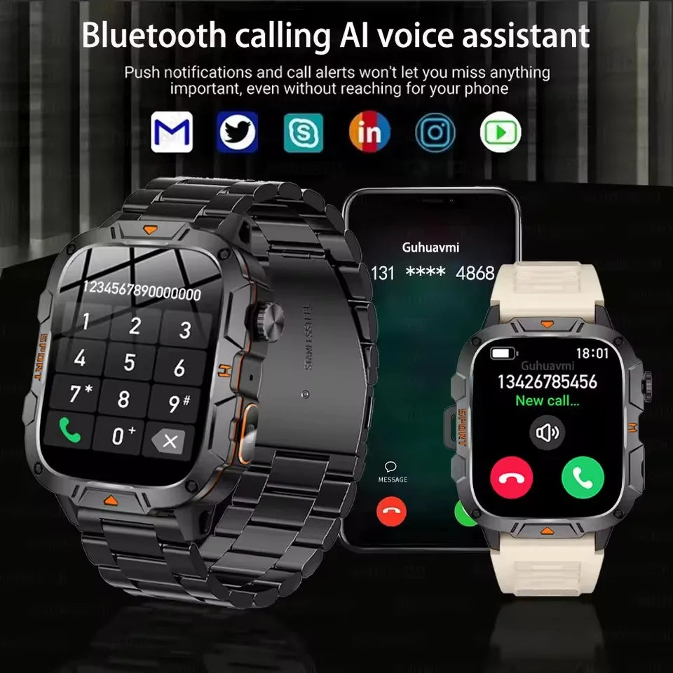 Smartwatch Desportivo QX12 AMOLED 1,96” com Monitorização de Saúde e Assistente de Voz