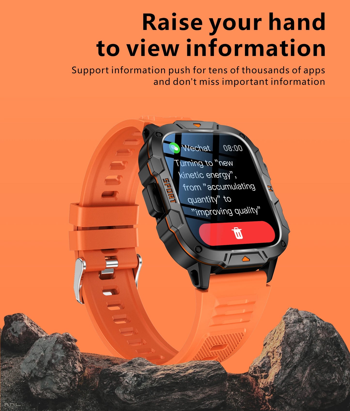 Smartwatch Desportivo QX12 AMOLED 1,96” com Monitorização de Saúde e Assistente de Voz