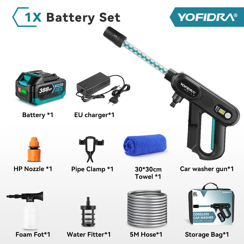 Yofidra 220Bar – Lavadora de Água Elétrica Sem Fios