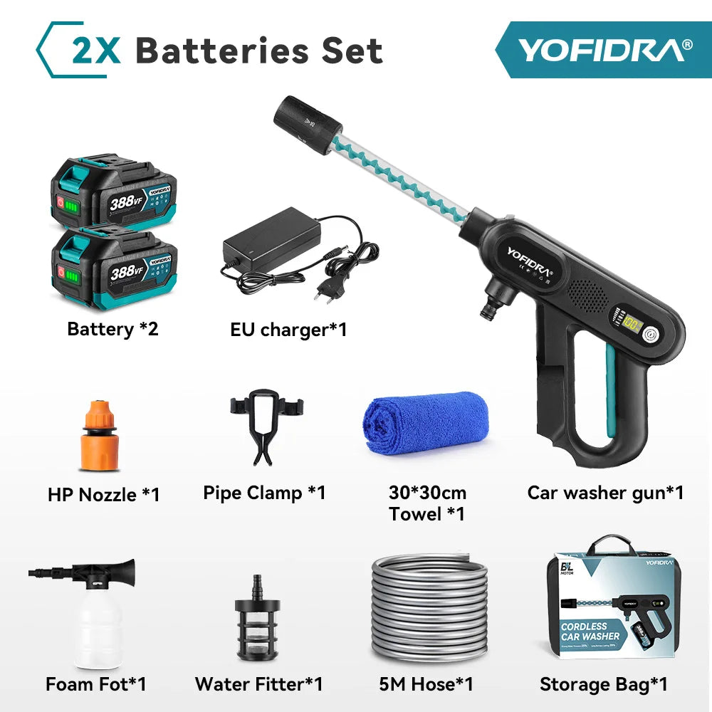 Yofidra 220Bar – Lavadora de Água Elétrica Sem Fios