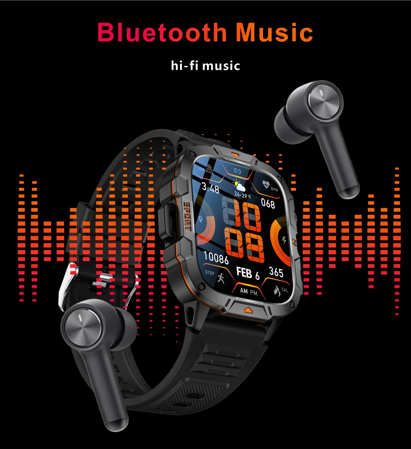 Smartwatch Desportivo QX12 AMOLED 1,96” com Monitorização de Saúde e Assistente de Voz