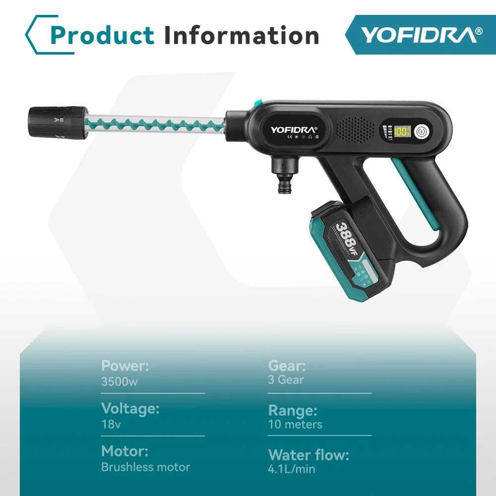 Yofidra 220Bar – Lavadora de Água Elétrica Sem Fios