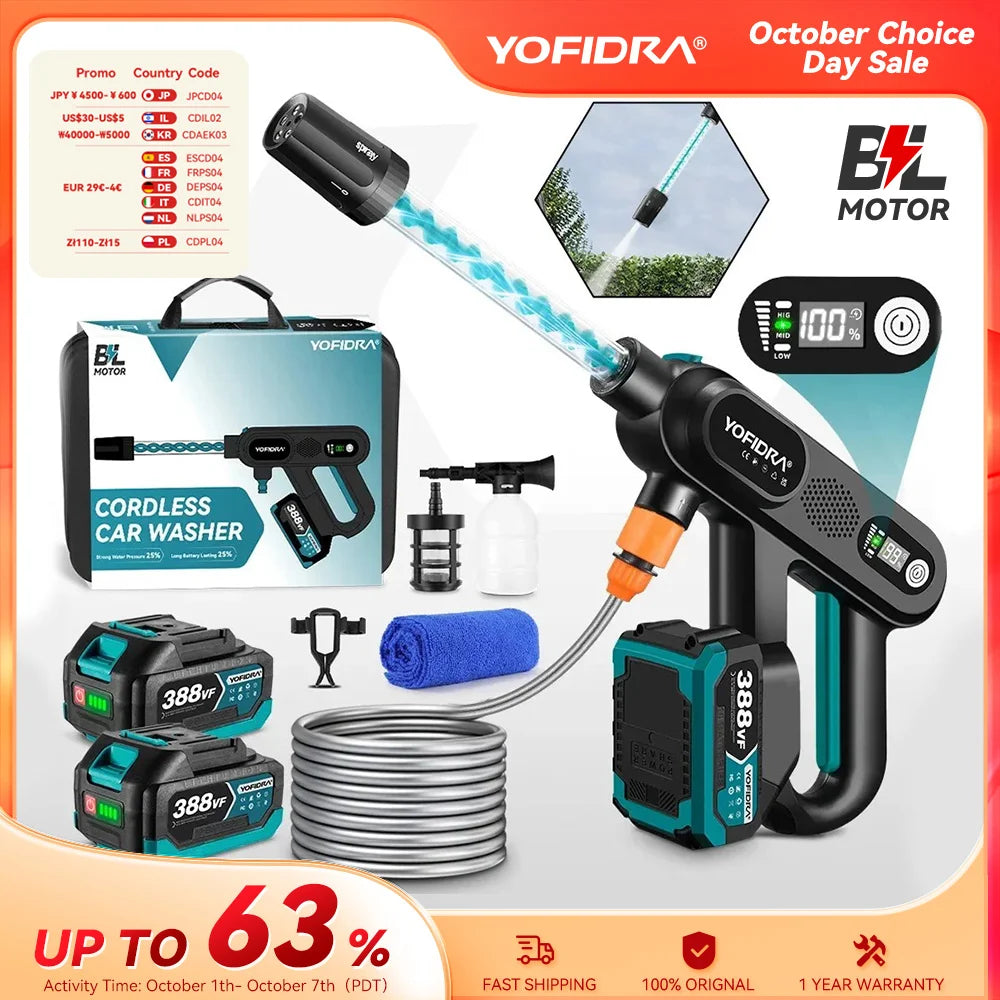 Yofidra 220Bar – Lavadora de Água Elétrica Sem Fios