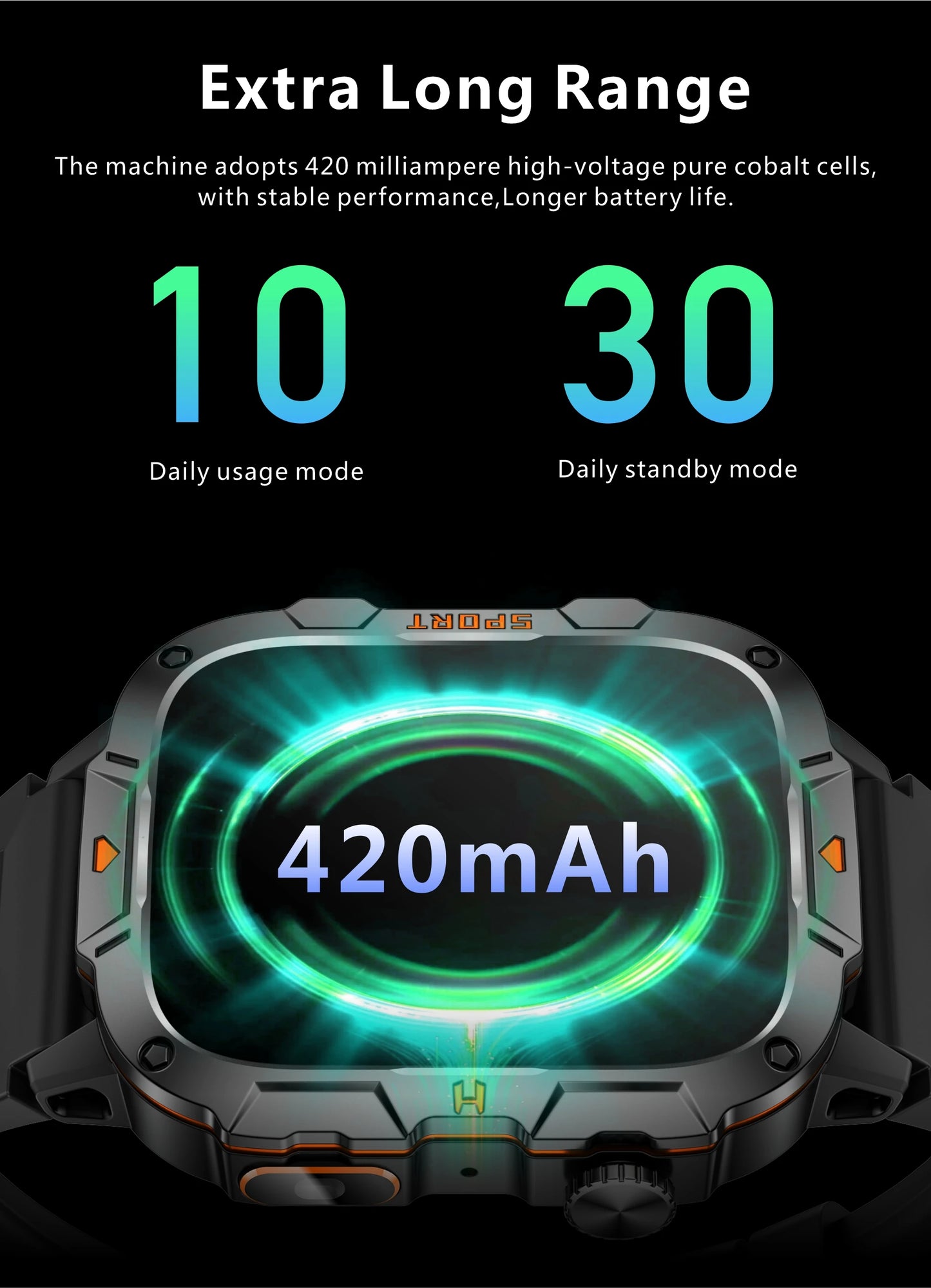 Smartwatch Desportivo QX12 AMOLED 1,96” com Monitorização de Saúde e Assistente de Voz