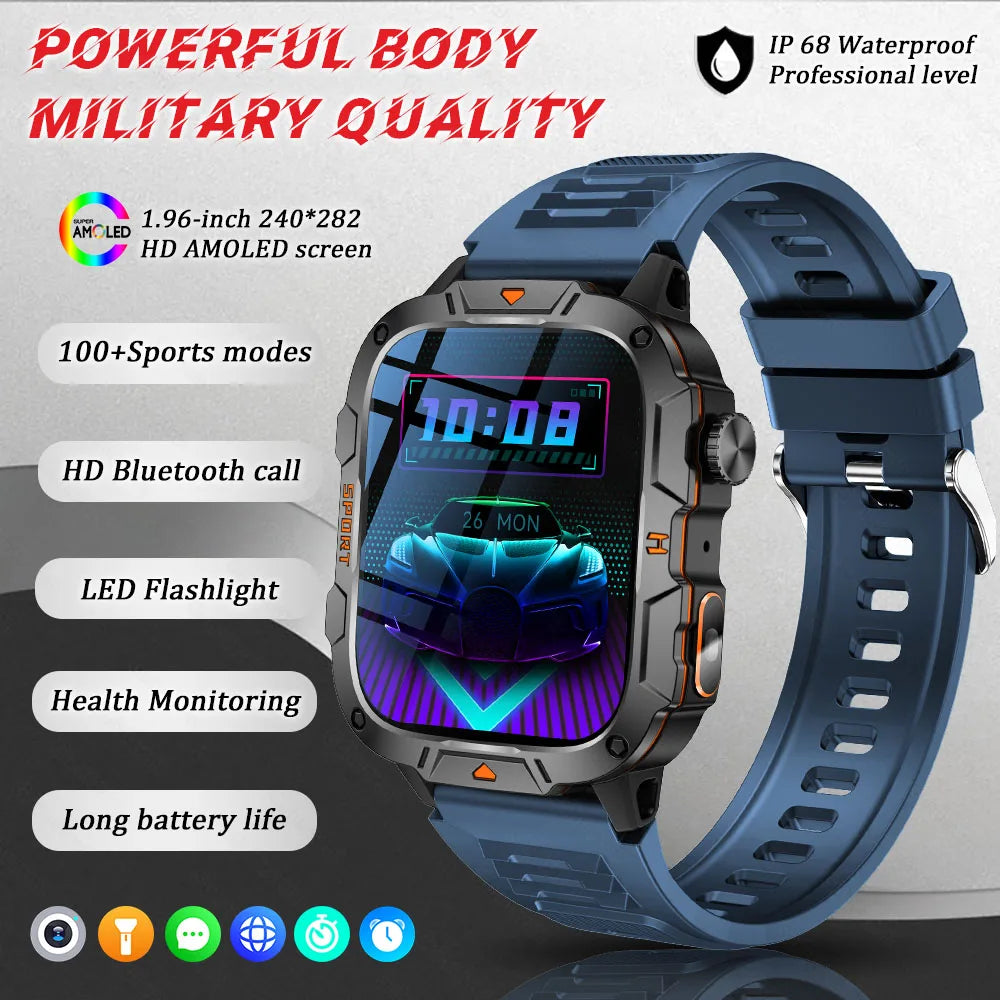 Smartwatch Desportivo QX12 AMOLED 1,96” com Monitorização de Saúde e Assistente de Voz