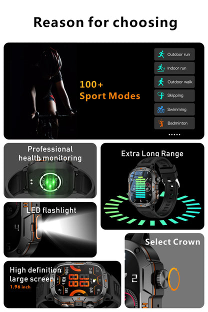 Smartwatch Desportivo QX12 AMOLED 1,96” com Monitorização de Saúde e Assistente de Voz