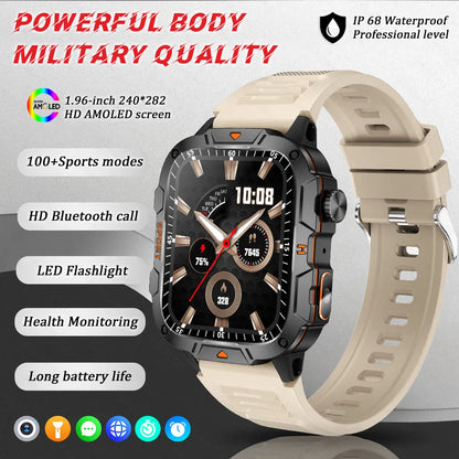 Smartwatch Desportivo QX12 AMOLED 1,96” com Monitorização de Saúde e Assistente de Voz