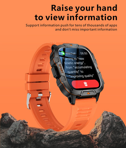 Smartwatch Desportivo QX12 AMOLED 1,96” com Monitorização de Saúde e Assistente de Voz