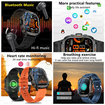 Smartwatch Desportivo QX12 AMOLED 1,96” com Monitorização de Saúde e Assistente de Voz