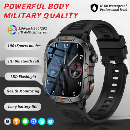 Smartwatch Desportivo QX12 AMOLED 1,96” com Monitorização de Saúde e Assistente de Voz