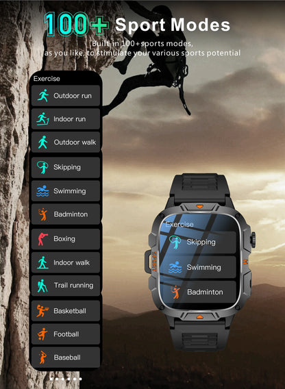 Smartwatch Desportivo QX12 AMOLED 1,96” com Monitorização de Saúde e Assistente de Voz