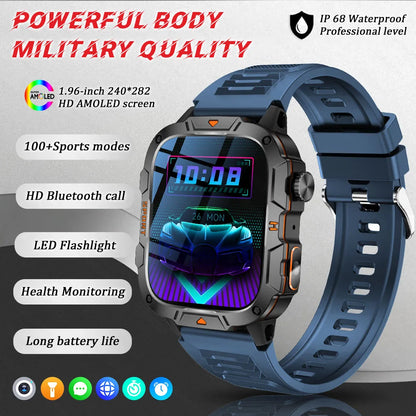 Smartwatch Desportivo QX12 AMOLED 1,96” com Monitorização de Saúde e Assistente de Voz